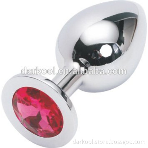 N002/Small Metal Mini Anal Toys, Butt Plug, Stainless Steel+Crystal Jewelry Metal Sex toy for women anal